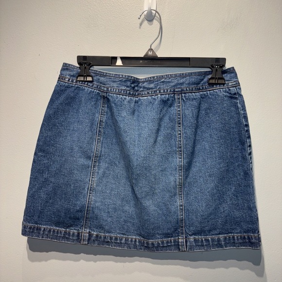 Guess Denim Jean Mini Skirt Button Down Front Pockets Sz29(8) Bohemian Festival - Picture 2 of 7